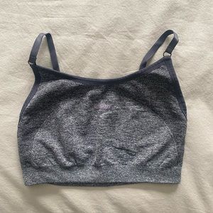 Grey and Pink Gymshark Sports Bra
